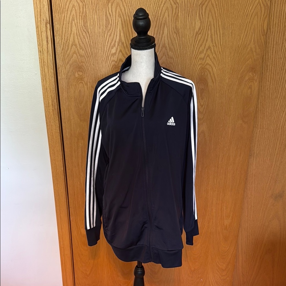 Adidas Blue and White Bomber Jacket and matching pants